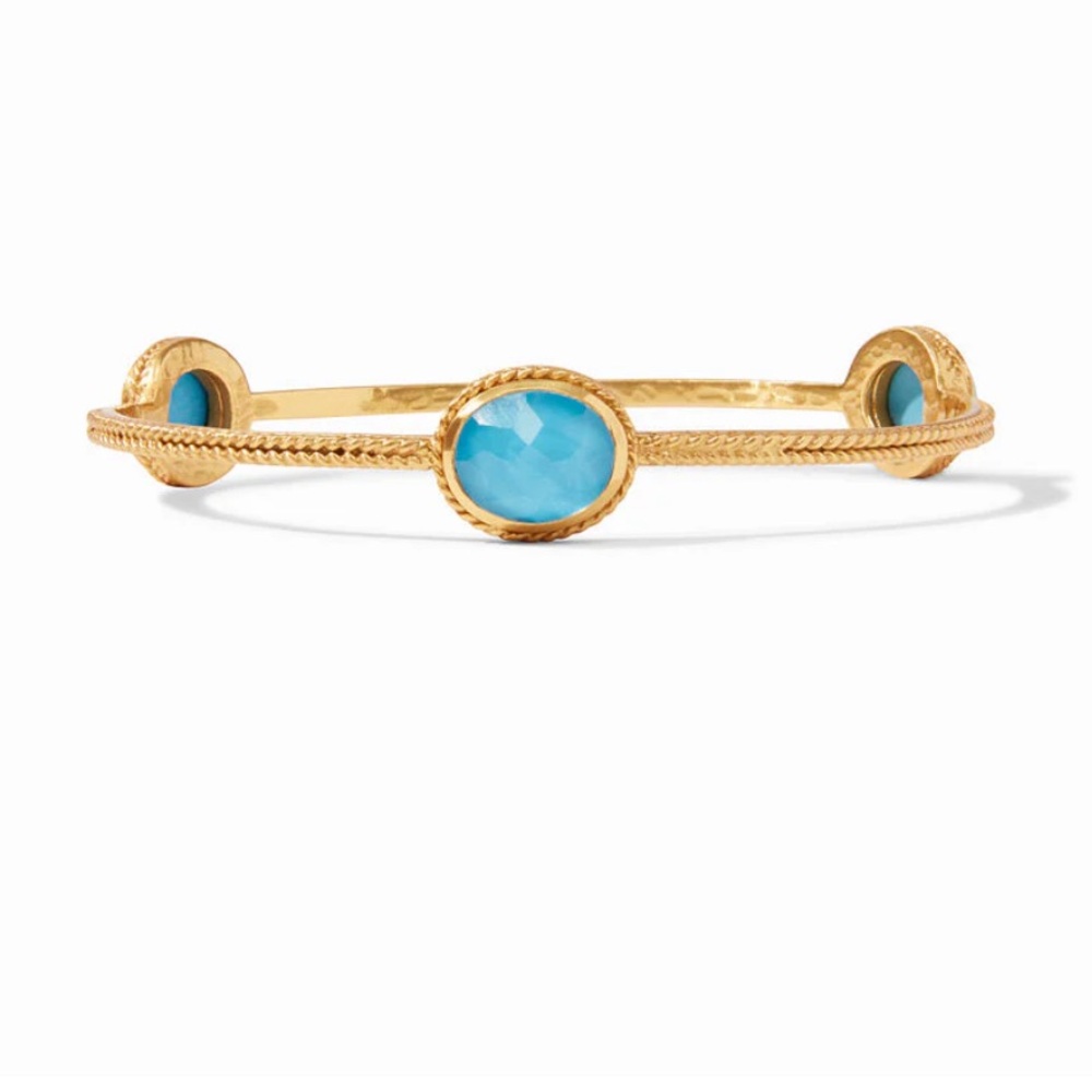Julie Vos Calypso Bangle in Iridescent Pacific Blue
